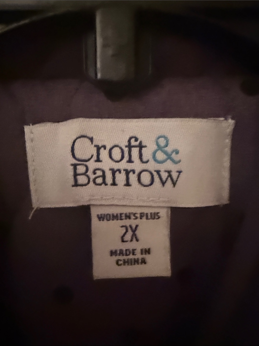 Croft & Barrow Gray and Black Quilted Vest with Polka Dot Texture Size 2X - Picture 3 of 4